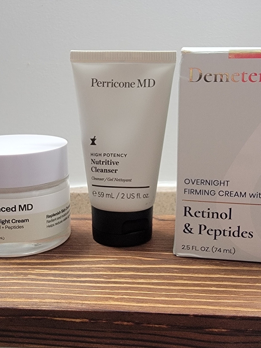 NEW 3pc Skincare Bundle: Perricone MD Cleanser + Demeter MD & Advance MD Retinol